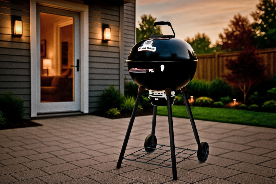 Гриль угольный Броил Кинг Краун Кетл (Broil King CROWN KETTLE 22.5" / 57 BLACK LEG) в Ставрополе в Ставрополе